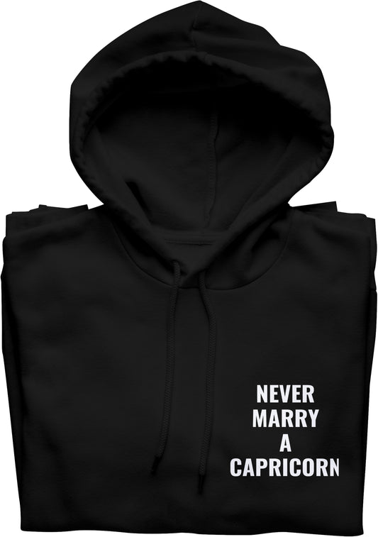 Never Marry A Capricorn Black Hoodie