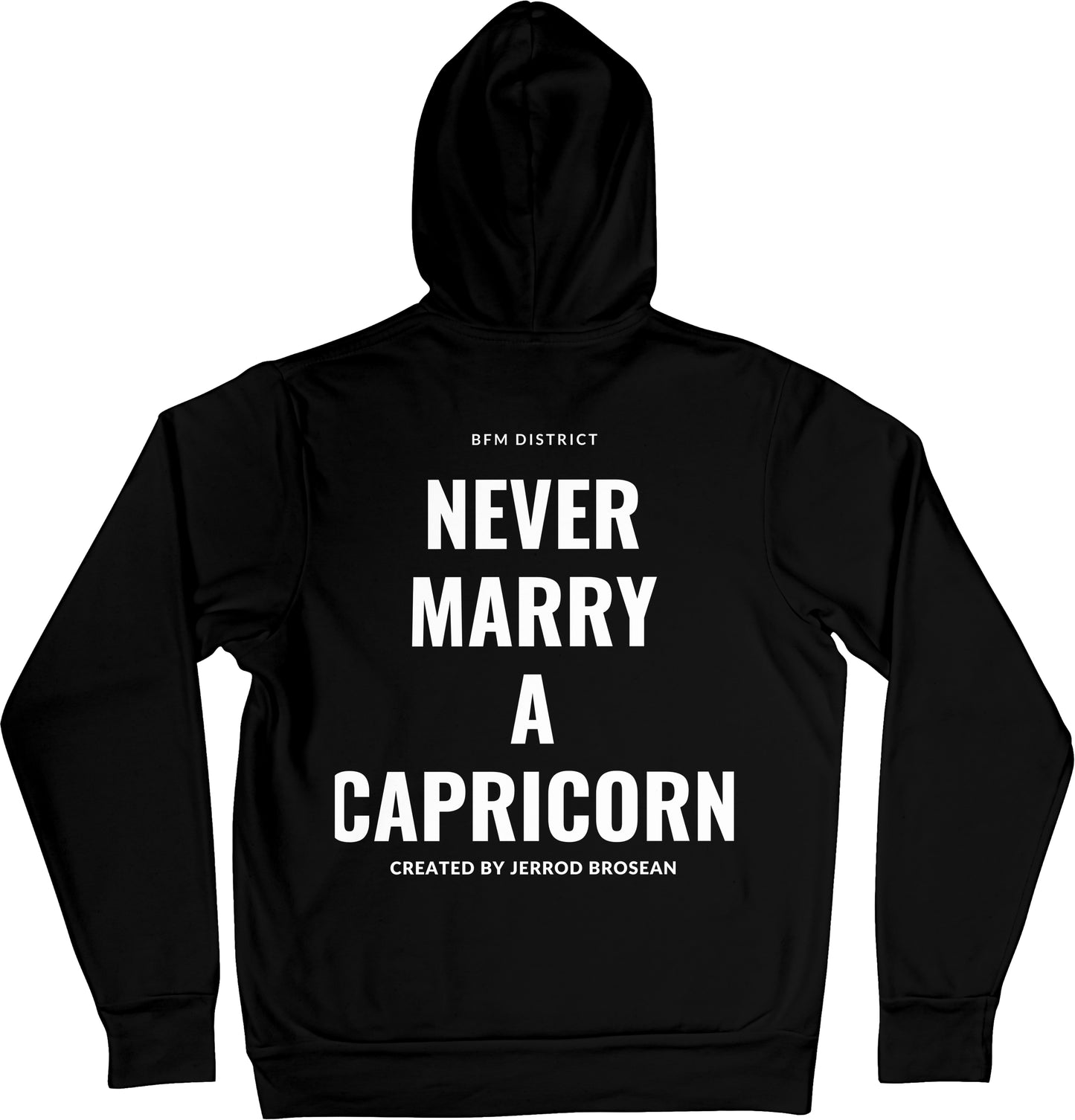 Never Marry A Capricorn Black Hoodie